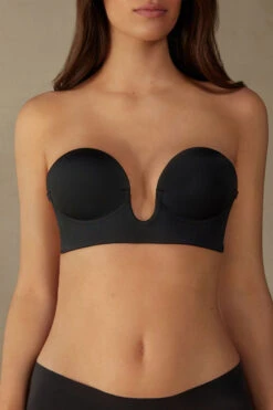 Strapless Bra With Graduated Padding And Plunge Front
