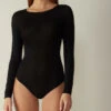 Long-Sleeve Bodysuit In Modal And Cashmere 2 Long-Sleeve Bodysuit In Modal And Cashmere -INTIMISSIMI Sales BOD28G019 FI