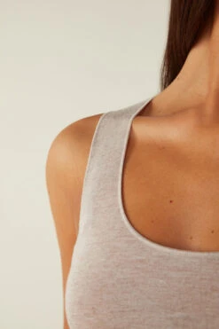 Modal Cashmere Ultralight Wide-Shoulder Top -INTIMISSIMI Sales CGD28A7525 DT1W