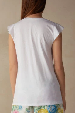 Summer Garden Sleeveless Ultrafresh Supima® Cotton Top -INTIMISSIMI Sales CGD895001 BI