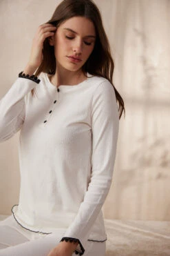 Pure Joy Long-Sleeved Grandad Top -INTIMISSIMI Sales CL2490B2127 M