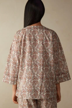 Spices Garden Long-Sleeved Button-Up Top -INTIMISSIMI Sales CLD2467994I BI