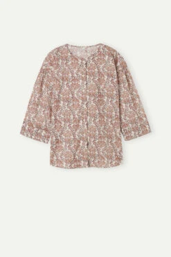 Spices Garden Long-Sleeved Button-Up Top -INTIMISSIMI Sales CLD2467994I F