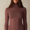 Modal Cashmere Ultralight High-Neck Top 2 Modal Cashmere Ultralight High-Neck Top -INTIMISSIMI Sales CLD28T002J FI