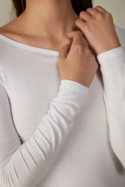 Boat-Neck Micromodal Top -INTIMISSIMI Sales CLD58C7478 DT1W