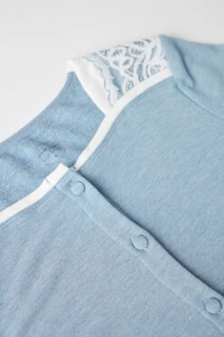 Romantic Bedroom Modal With Wool Button-Down Top -INTIMISSIMI Sales CLD903A145J D1