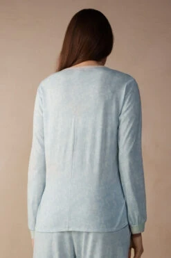 Romantic Cashmere Long-Sleeved Cotton Top -INTIMISSIMI Sales CLD910226J BI