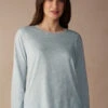 Romantic Cashmere Long-Sleeved Cotton Top 1 Romantic Cashmere Long-Sleeved Cotton Top -INTIMISSIMI Sales CLD910226J FI