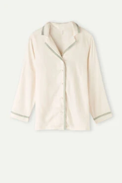 Lost In Fields Open-Front Plain-Weave Modal Top -INTIMISSIMI Sales CLD913A230J F