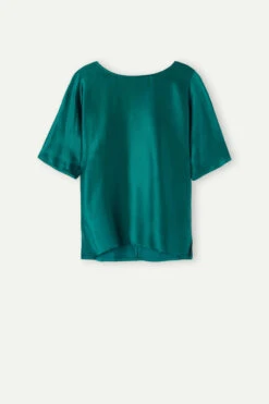 Short-Sleeved Silk And Modal Top -INTIMISSIMI Sales CM162M4572 F