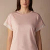 Soft Spring Short-Sleeved Cotton Top 1 Soft Spring Short-Sleeved Cotton Top -INTIMISSIMI Sales CMD909234J FI