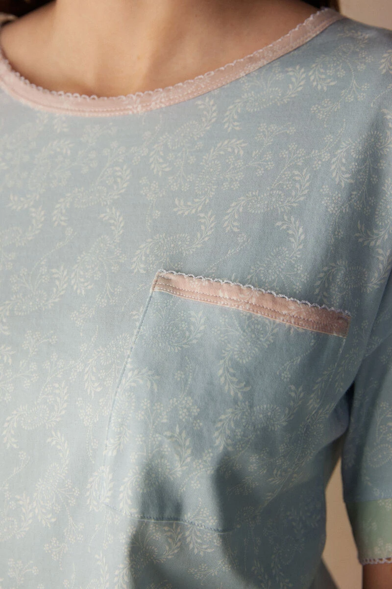 Romantic Cashmere Short-Sleeved Cotton Top 5 Romantic Cashmere Short-Sleeved Cotton Top - Image 3