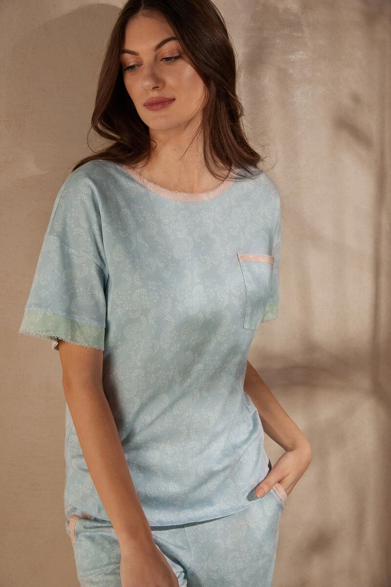 Romantic Cashmere Short-Sleeved Cotton Top 4 Romantic Cashmere Short-Sleeved Cotton Top - Image 2