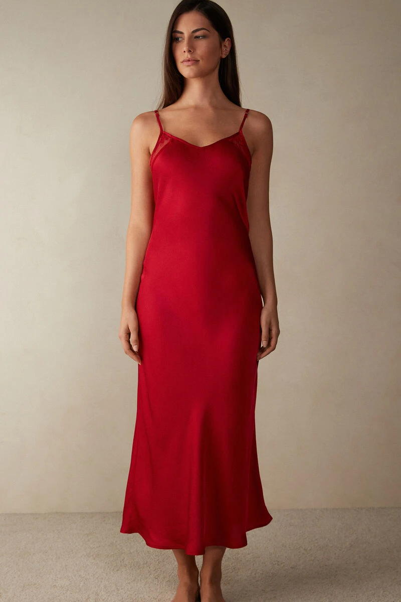 Luxury Treats Long Viscose Satin Slip 3 Luxury Treats Long Viscose Satin Slip