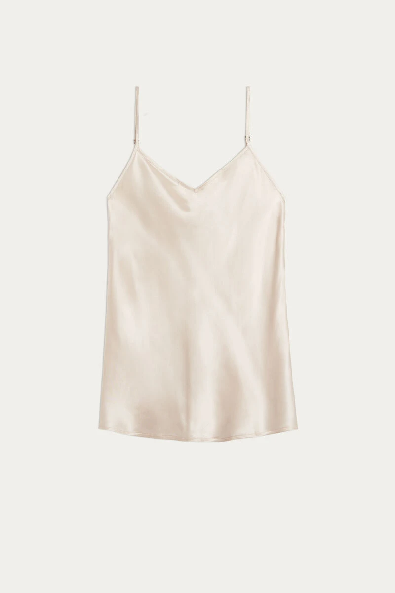 Silk Satin Top With V Neck 8 Silk Satin Top With V Neck - Image 6