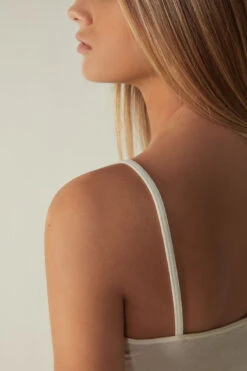 Ultralight Modal And Cashmere Camisole With Lace -INTIMISSIMI Sales LTD28Q231I DT2W