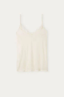 Ultralight Modal And Cashmere Camisole With Lace -INTIMISSIMI Sales LTD28Q231I F
