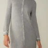 Button-Front Nightdress With Lace Detail -INTIMISSIMI Sales PCN700031 FI