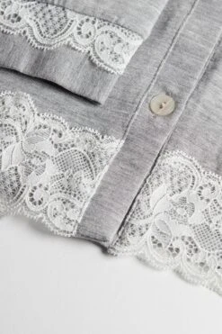 Button-Front Nightdress With Lace Detail 15 Button-Front Nightdress With Lace Detail -INTIMISSIMI Sales PCN700 031 D1