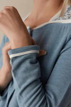 Romantic Bedroom Modal With Wool Button-Down Nightdress -INTIMISSIMI Sales PCN903145J DT1W