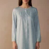 Romantic Cashmere Button-Up Nightdress