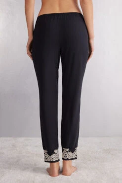 Pretty Flowers Full-Length Modal Trousers With Cuffs -INTIMISSIMI Sales PD1294Q9887 BI