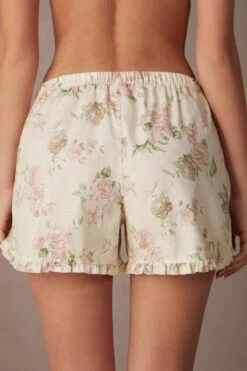Scent Of Roses Plain-Weave Cotton Shorts -INTIMISSIMI Sales PDC2484205J BI