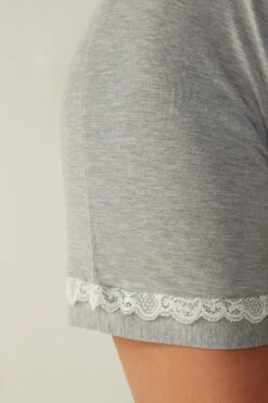 Modal Shorts With Lace Details -INTIMISSIMI Sales PDC700031 DT1W