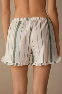 Marine Holidays Cotton And Linen Shorts -INTIMISSIMI Sales PDC893A911I BI
