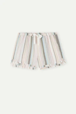 Marine Holidays Cotton And Linen Shorts -INTIMISSIMI Sales PDC893A911I F