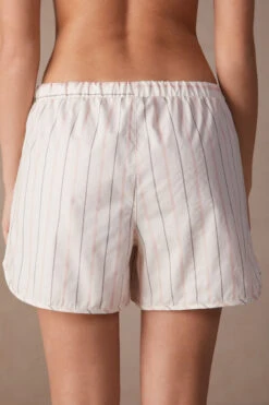 Soft Spring Plain-Weave Cotton Shorts -INTIMISSIMI Sales PDC909225J BI