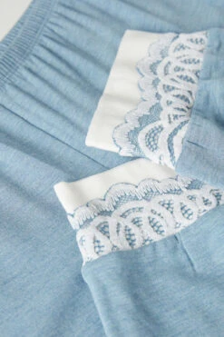 Romantic Bedroom Modal With Wool Cuffed Full-Length Trousers -INTIMISSIMI Sales PDL903A145J D1