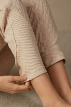 Winter Braid Full-Length Trousers With Cuffed Ankles -INTIMISSIMI Sales PDL905A2106 DT1W