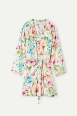 Botanical Lyrics Satin Kimono -INTIMISSIMI Sales PVD912228J F