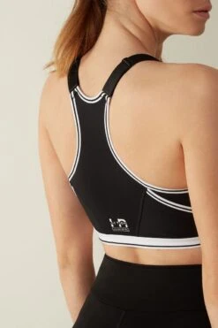 In Action Zipped Bra Top With Supima® Cotton Lining 13 In Action Zipped Bra Top With Supima® Cotton Lining -INTIMISSIMI Sales RSP001Z wear 661I BI