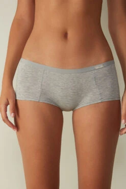 Natural Cotton Boy Short Panties