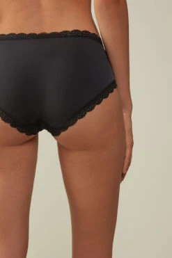 Microfibre And Lace Briefs -INTIMISSIMI Sales SI96A3019 BI